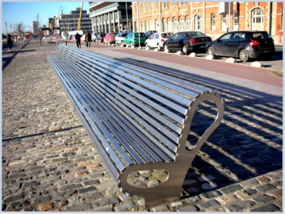 Stainless steel street furniture by Murtech Engineering Co Ltd, Wexford, Ireland.