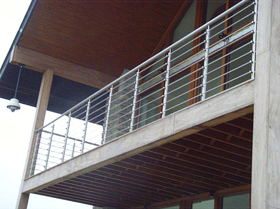 Stainless Steel external balcony railing manufactured by Murtech Engineering Ltd., Stainless Steel Fabrication, Ireland